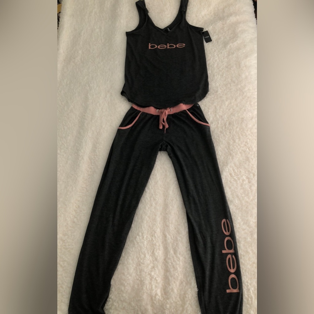 NEW BEBE SLEEPWEAR TWO PIECE WITH TAG SIZE MEDIUM